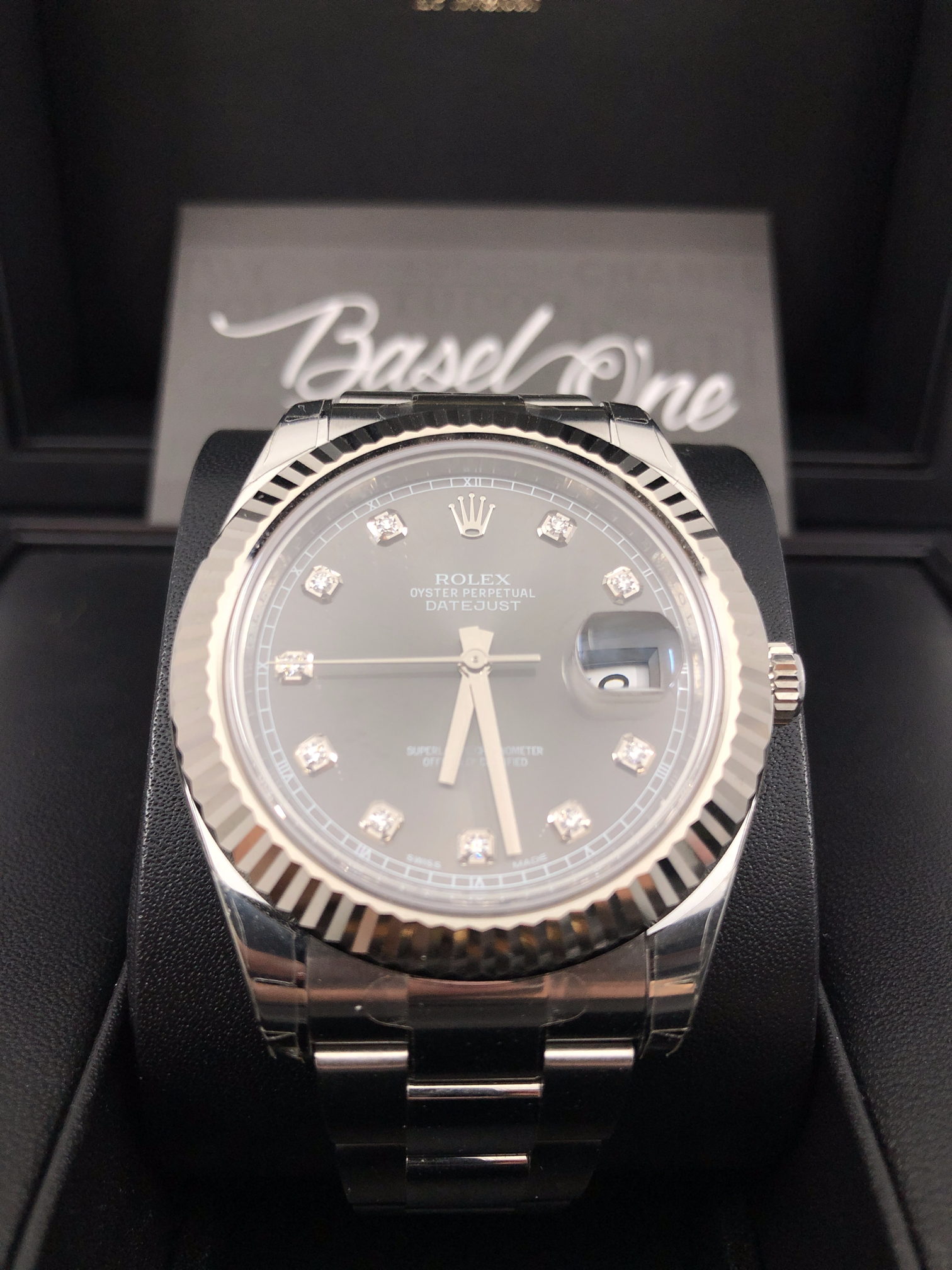 Rolex datejust rhodium online diamond dial