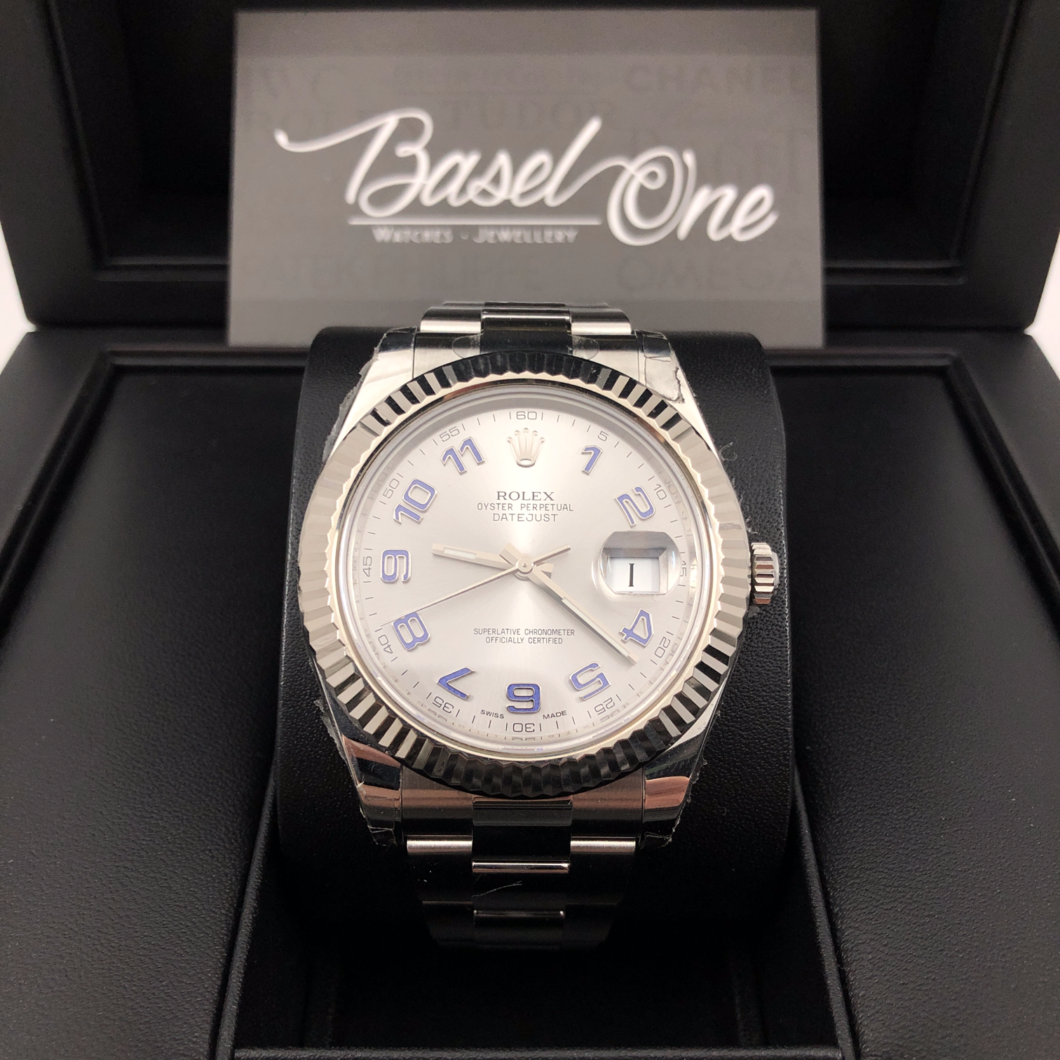 BRAND NEW ROLEX 116334 SILVER ARABIC INDEX DATEJUST 41 OYSTER STRAP STAINLESS STEEL