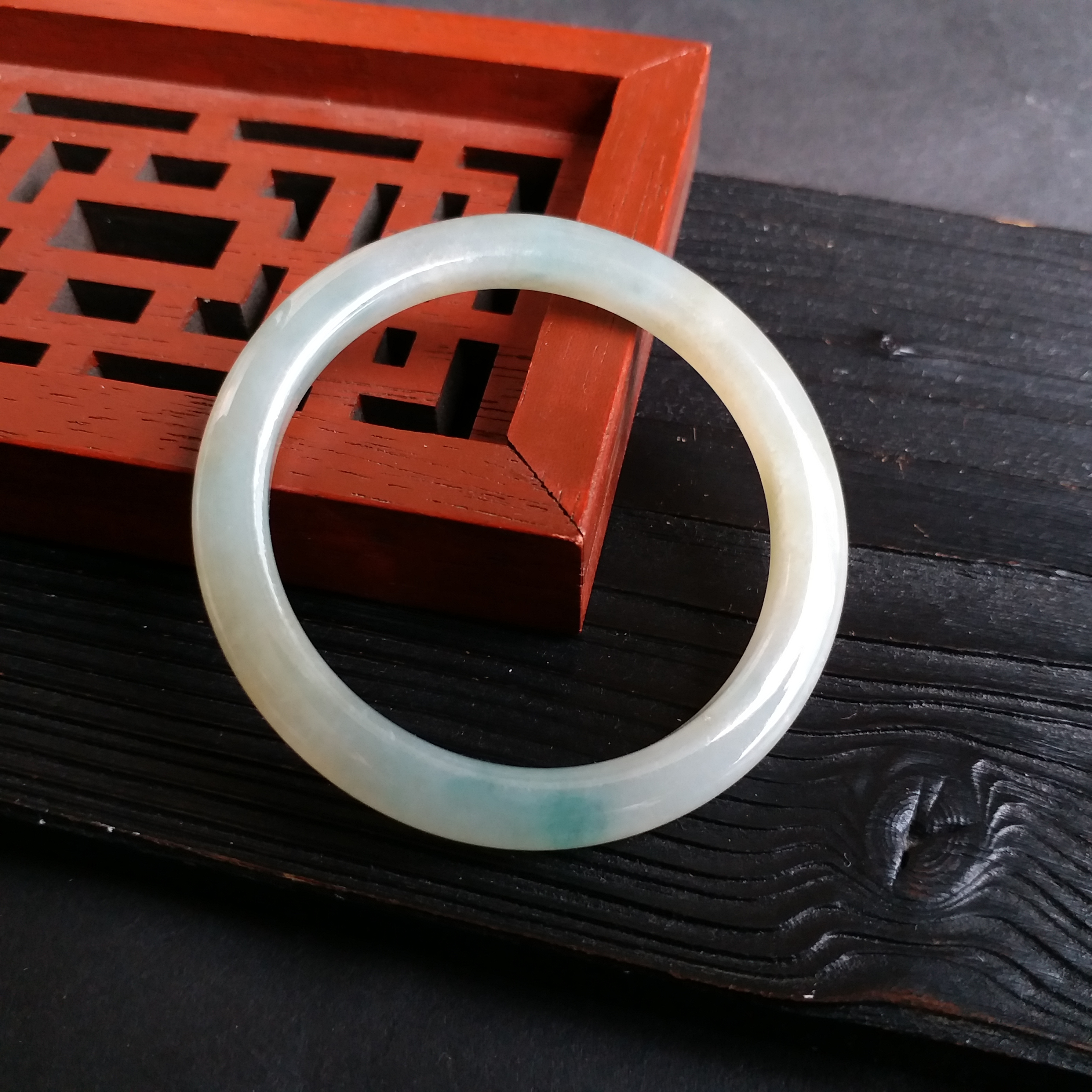 冰糯BB玉鐲 41.8mm, 天然翡翠A玉, 緬甸玉, Jade, Jadeite