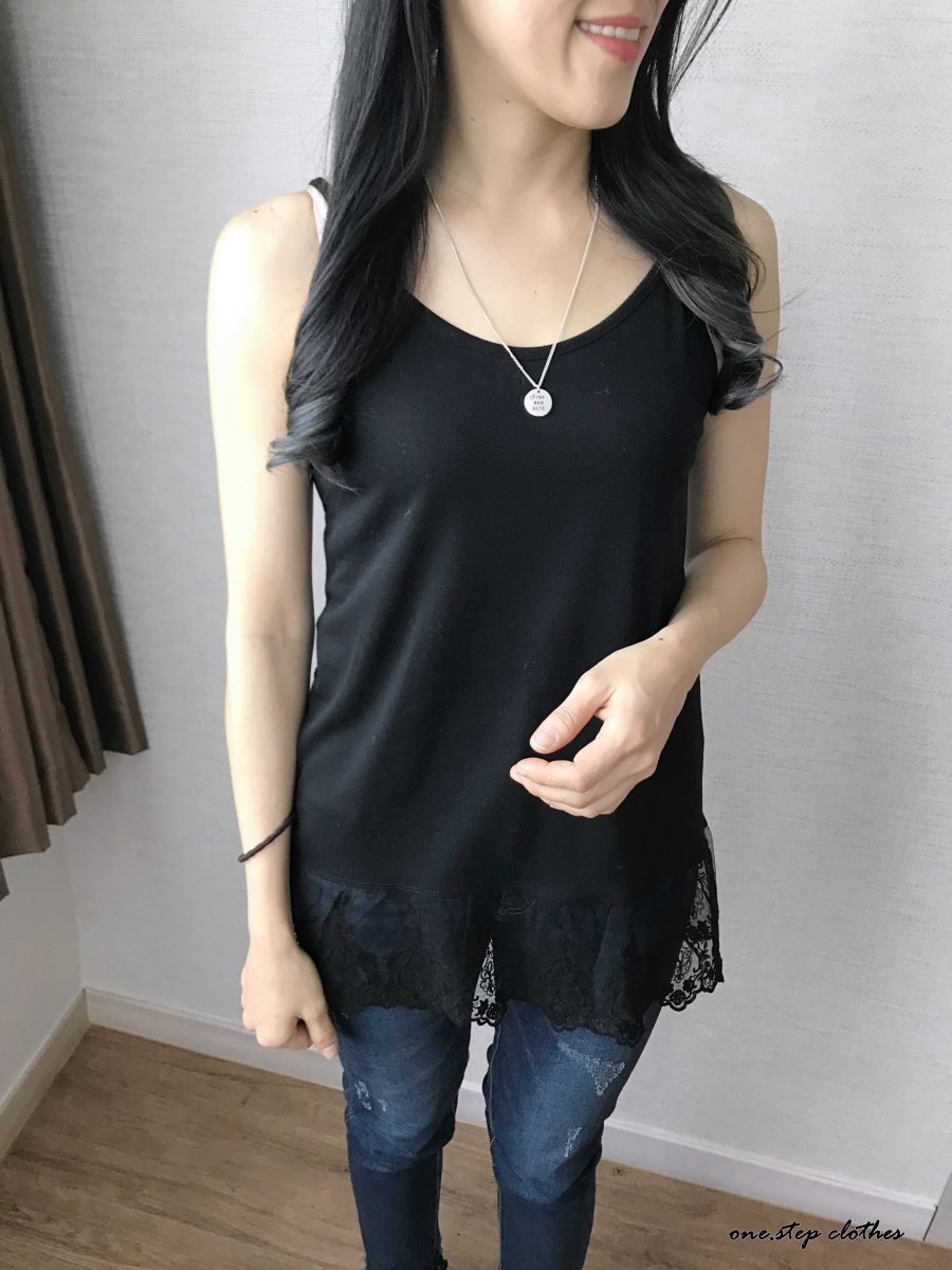 正韓下接細緻蕾絲背心內搭