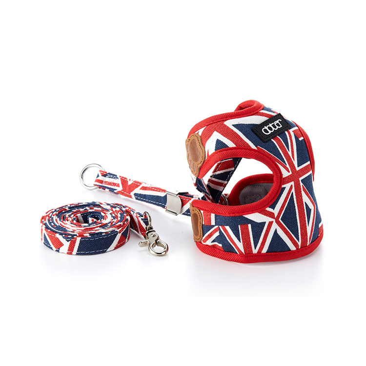 寵愛物語 Doter 時尚胸背牽繩組-米字國旗