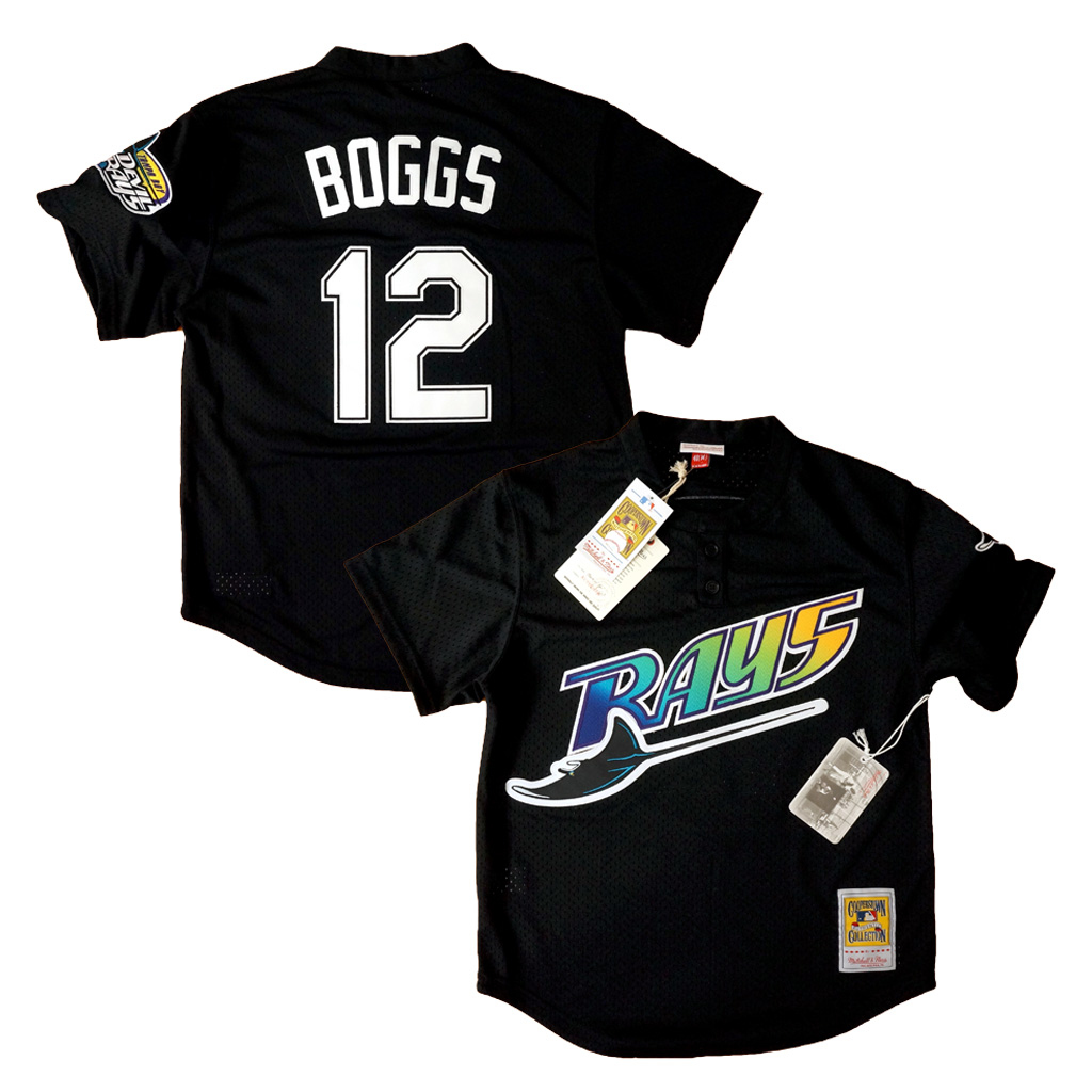 Mitchell & Ness 坦帕灣光芒隊 Wade Boggs 1998 打擊練習衫 球衣