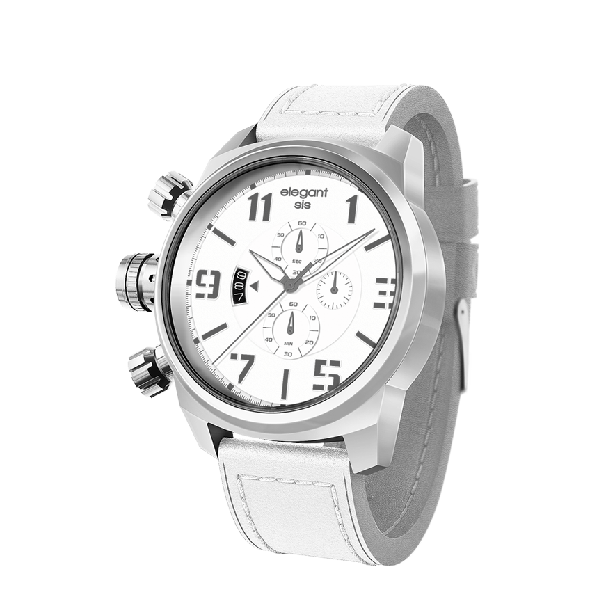 萬年鐘錶 - elegantsis 愛樂時 JF48個性是戴在手上的 可搭配選購個性對錶 ELJT48S-OW02LC 白錶徑43MM