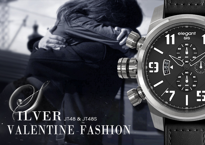 萬年鐘錶 - elegantsis 愛樂時 JF48個性是戴在手上的 可搭配選購個性對錶 ELJT48S-OB09LC  黑面黑色皮革歀 錶徑43MM