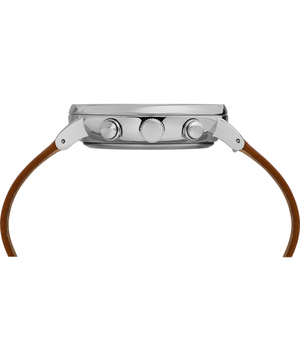 萬年鐘錶 - TIMEX 天美時 INDIGLO 冷光腕錶系列 三眼計時皮革腕錶   TXTW2R79900VQ  錶徑 41MM