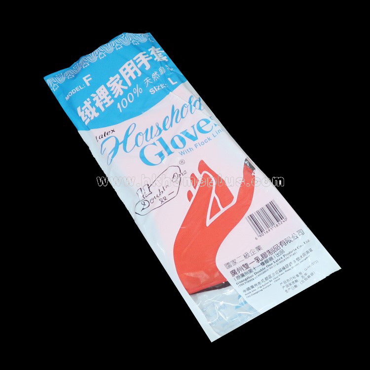 3對裝 雙一牌: 絨裡家用紅色膠手套 (S-L碼)