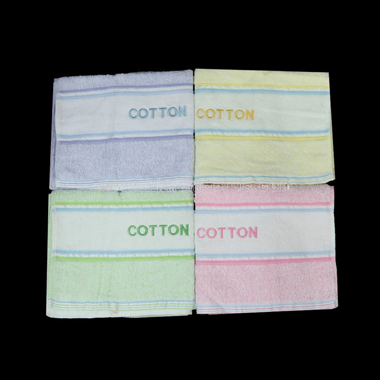 6條裝 織字"COTTON"面巾 4110805/4130805