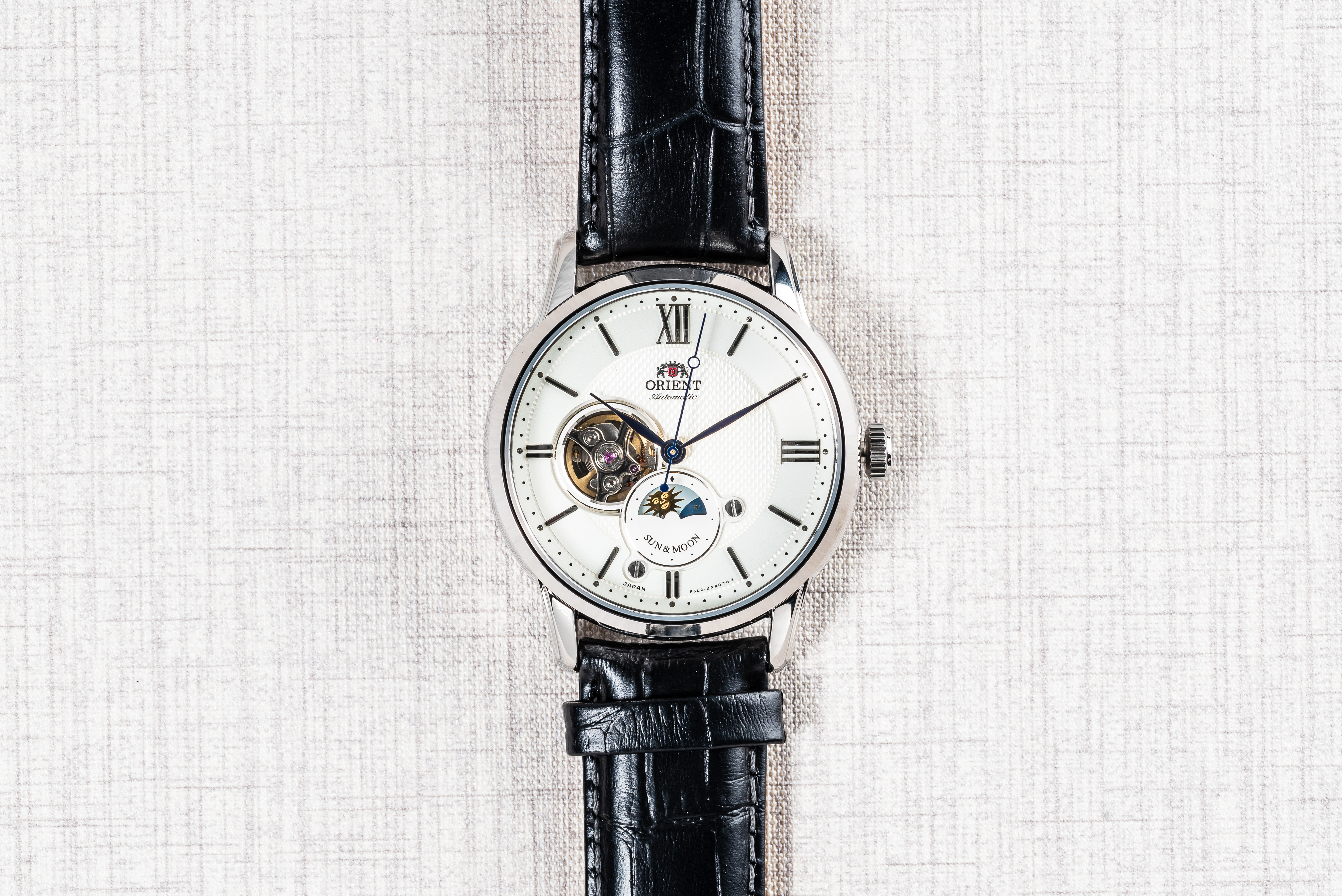 Sun & Moon - Silver White Open Heart (Version 4)