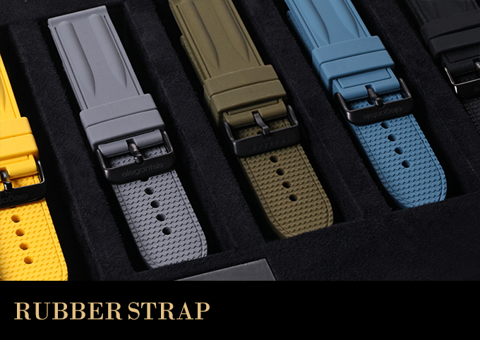 萬年鐘錶 - elegantsis 愛樂時  原廠時尚膠錶帶 每一個人都是獨一無二  JT66系列  - 黑/橘/白/藍/黃/軍綠/軍藍/軍灰  錶帶寬  24MM