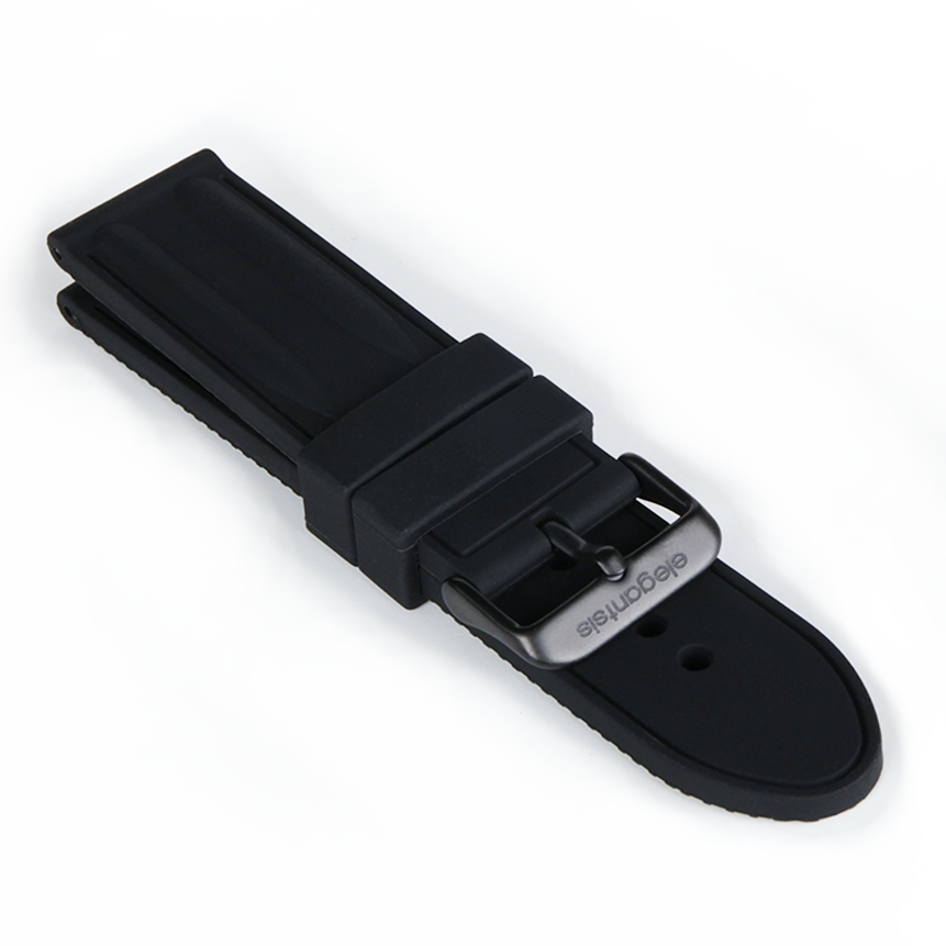 萬年鐘錶 - elegantsis 愛樂時  原廠時尚膠錶帶 每一個人都是獨一無二  JT66系列  - 黑/橘/白/藍/黃/軍綠/軍藍/軍灰  錶帶寬  24MM