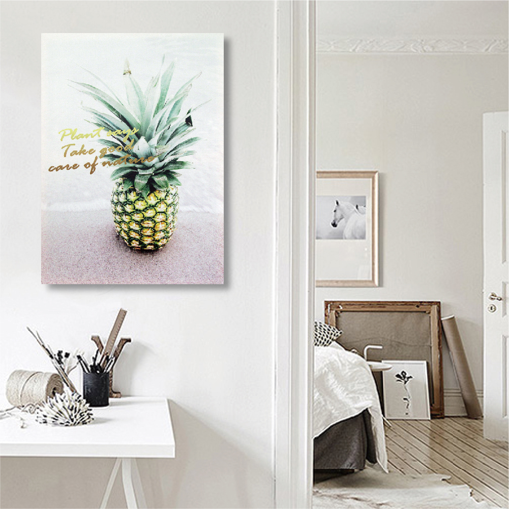 69折 - 時尚無框畫40x55-W272北歐菠蘿