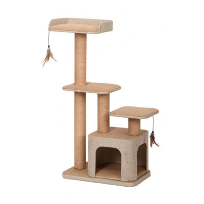 美國Petpals 麻布紙繩遊憩跳台(雙洞)-4層 PP-5472