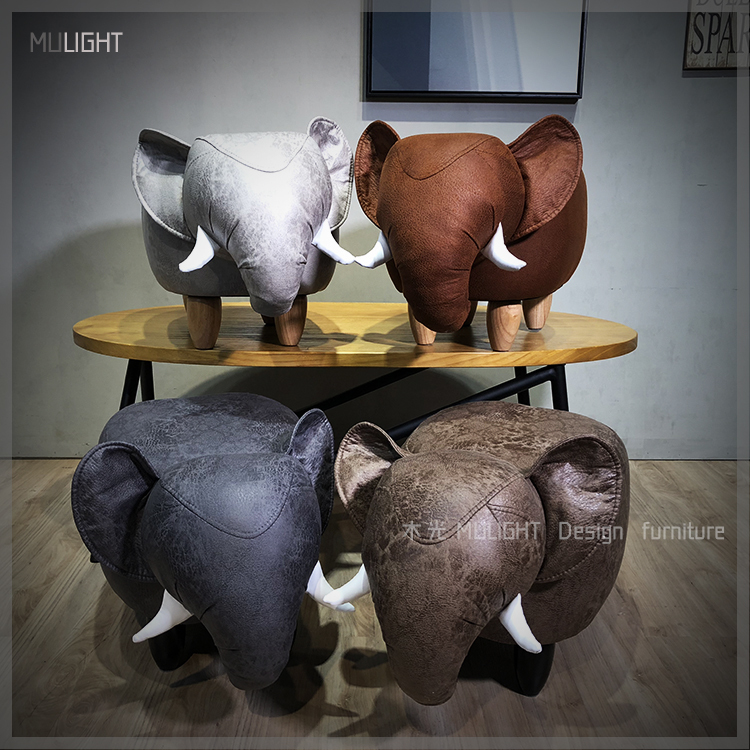 超可愛捲鼻大象造型矮凳