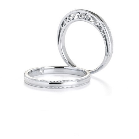 Twins Cupid - Blue Wedding 鉑金 (Pt900) 結婚戒指