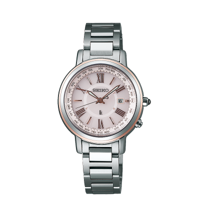 萬年鐘錶 - SEIKO 日本精工錶 LUKIA 系列 展望未來 此時此刻 太陽能電波腕錶 鈦金屬女錶 SSQV028J /  1B25-0AV0P  錶徑 30.6MM