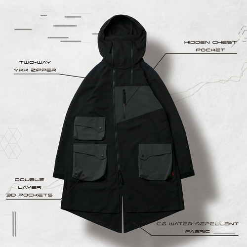 THE OLD HINTER - Deconstruct Anorak Jacket - Olive