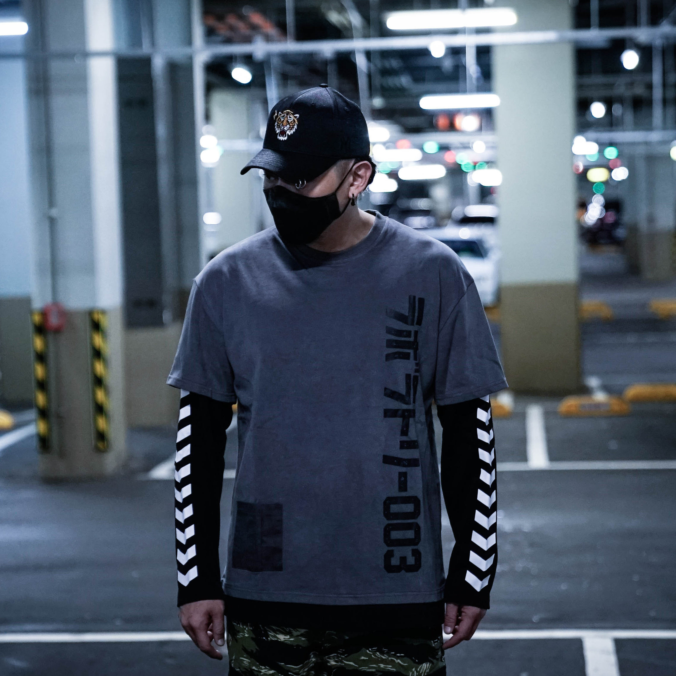 【 LAB.003 原創設計 日文箭號 兩件長袖TEE 】