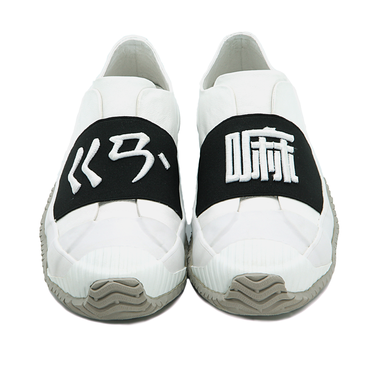 Gan Ma M1193 White Leather Sneakers