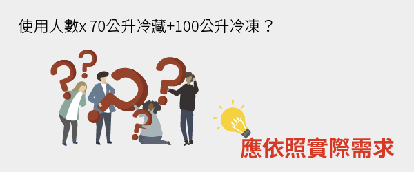 依照實際需求選擇冰箱