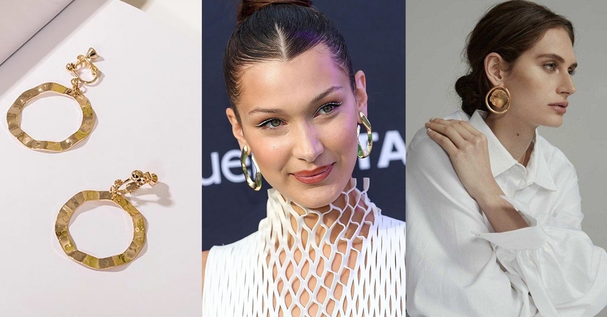 華麗金屬黃銅耳環