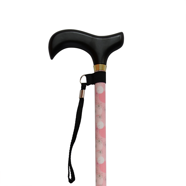 銀適 - 可調節式拐杖 (粉紅花)