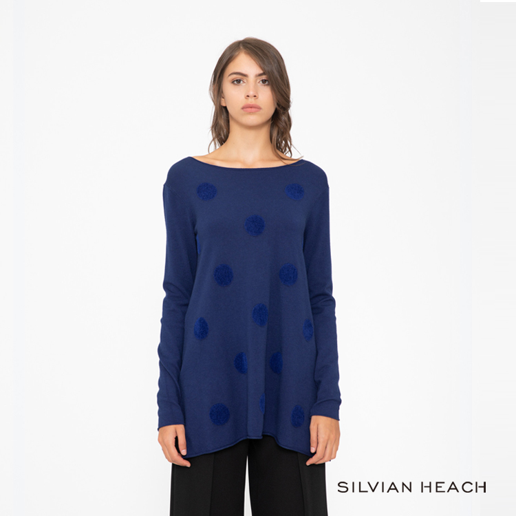 【SILVIAN HEACH】圓點連帽長袖針織衫