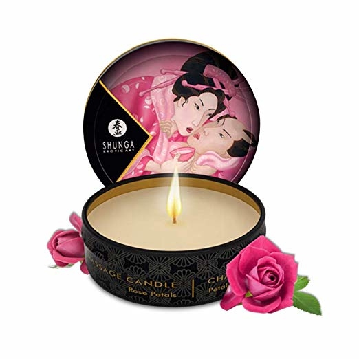 SHUNGA 催情玫瑰按摩蠟燭 30ML