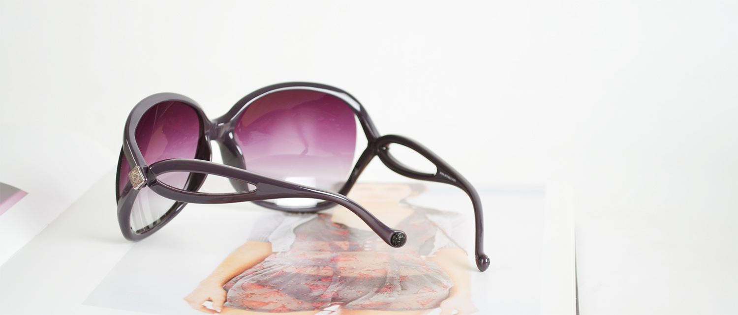 【Anna Sui 安娜蘇】時尚交叉太陽眼鏡 (紫) AS800-765