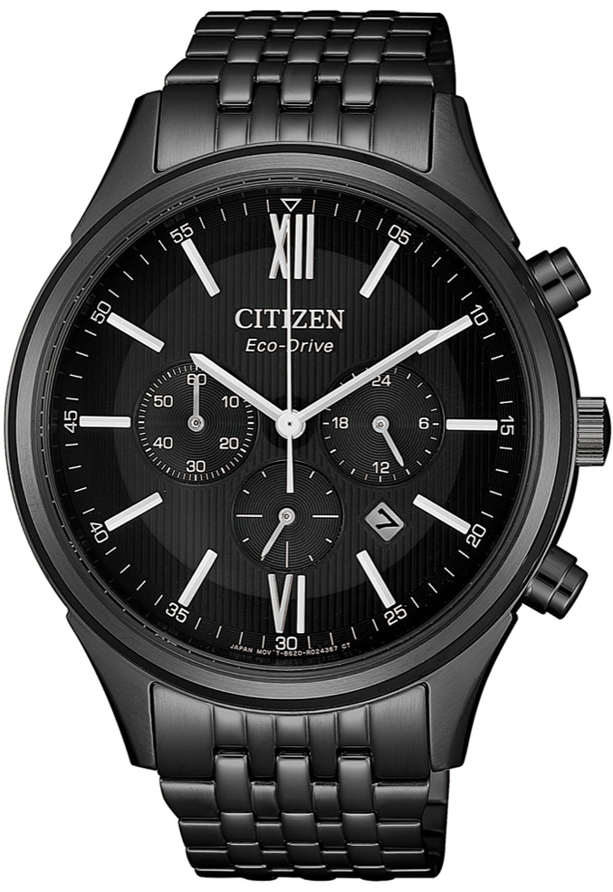 萬年鐘錶 - Citizen 星辰錶 GENT'S 時尚男錶  光動能系列   全黑不鏽鋼腕錶  CA4415-81E 表徑 41.7MM