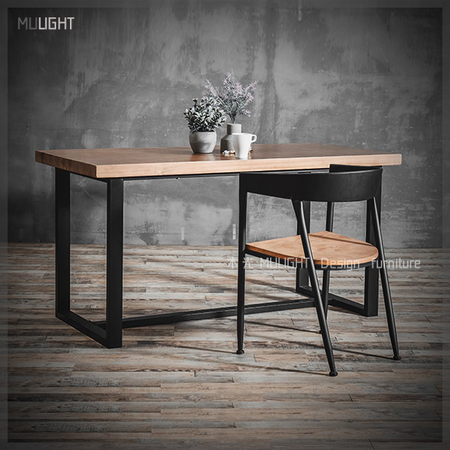 台灣製-LOFT簡約雙口型實木桌|可訂製