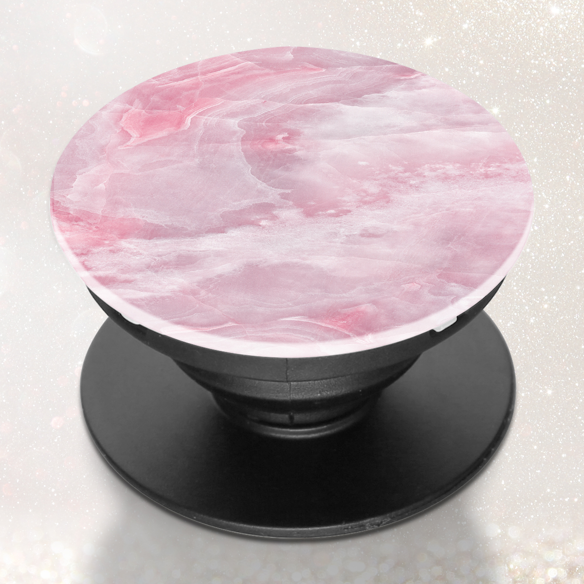 粉色控大理石手機支架