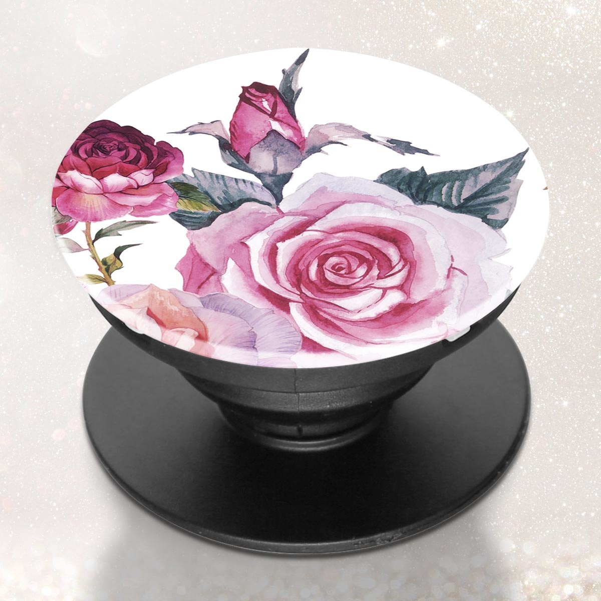 桃紅紫玫瑰手機支架