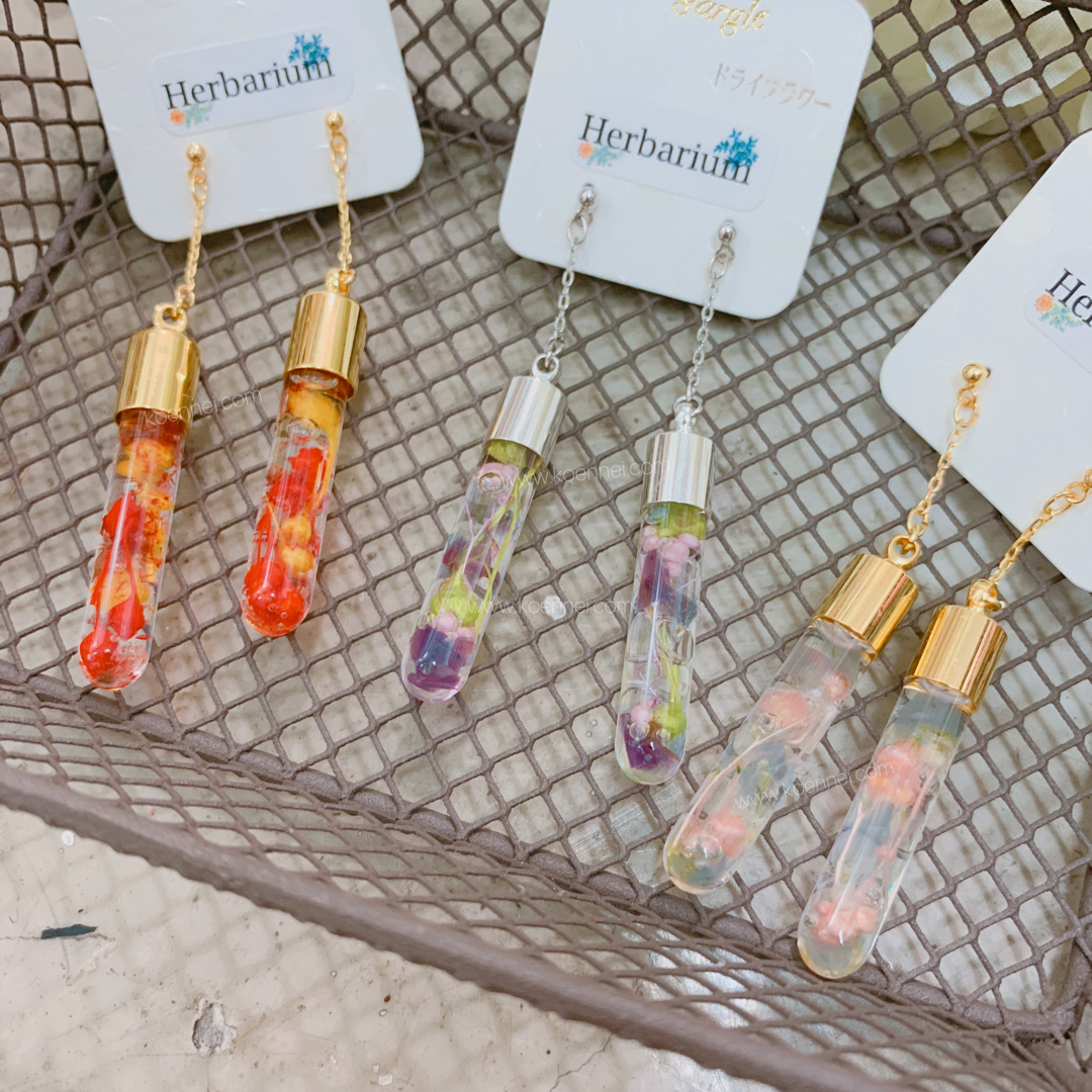 [網站限定優惠]【Gargle】 日本乾花封入試管耳環