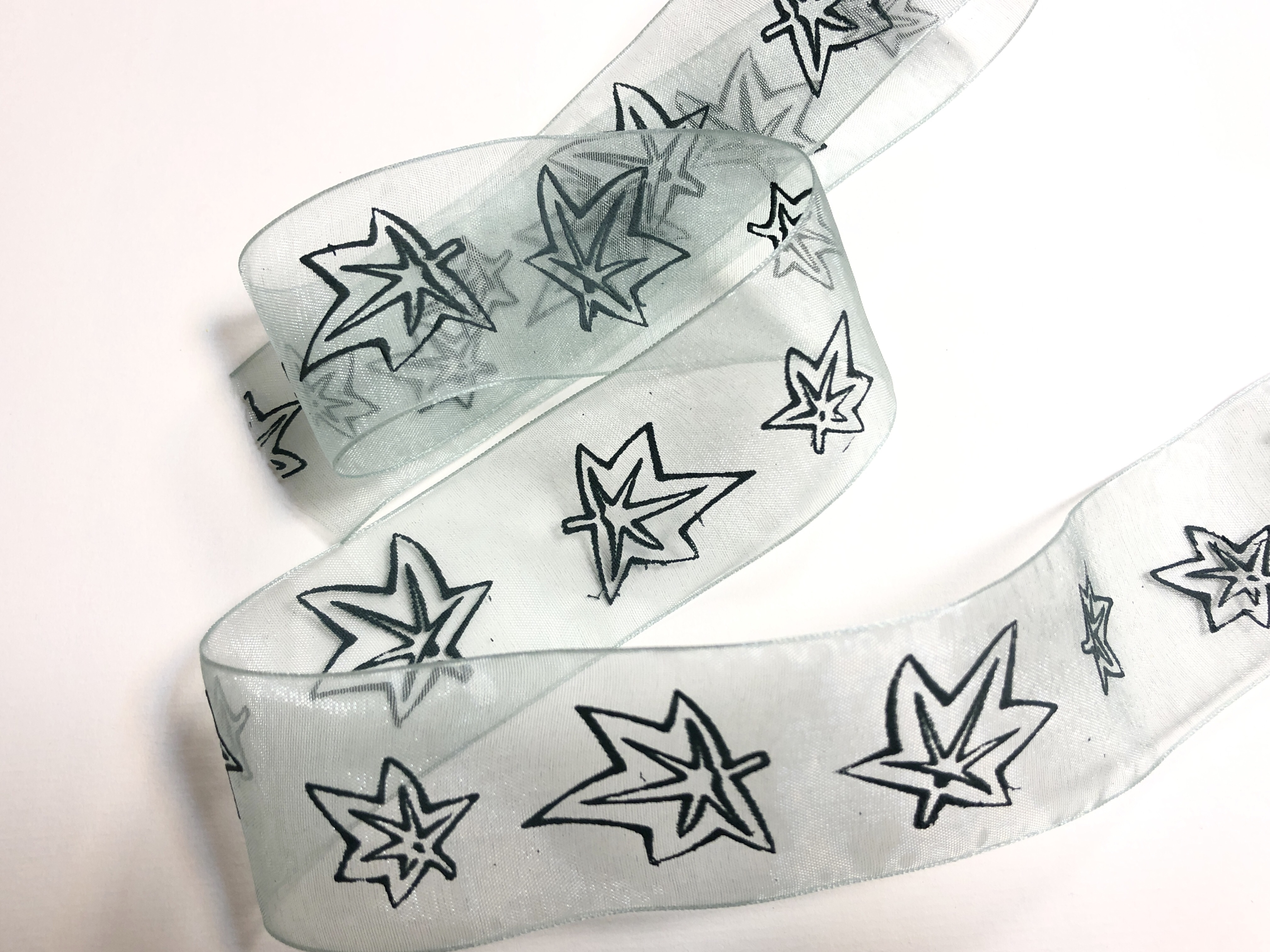 灰墨綠發泡楓葉/網紗/Outlet