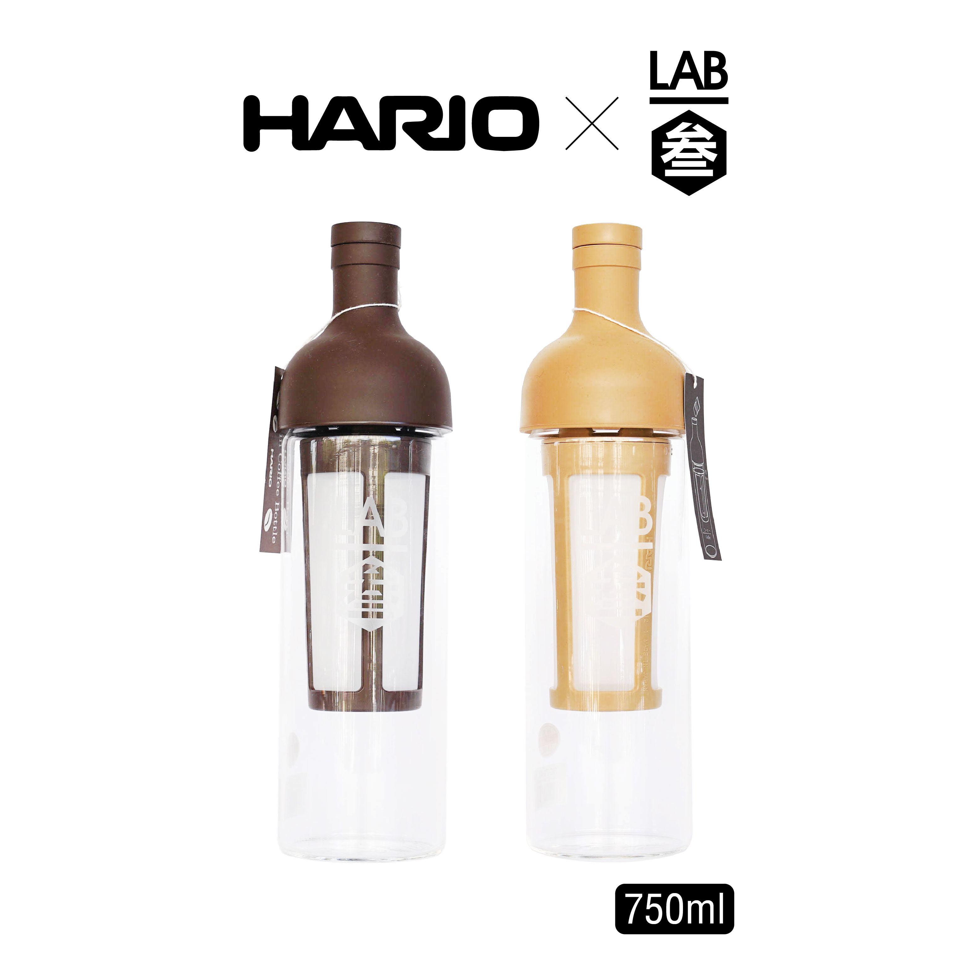 【 日本HARIO X LAB.003 | 冷萃茶/冷泡咖啡 玻璃瓶 750ML】