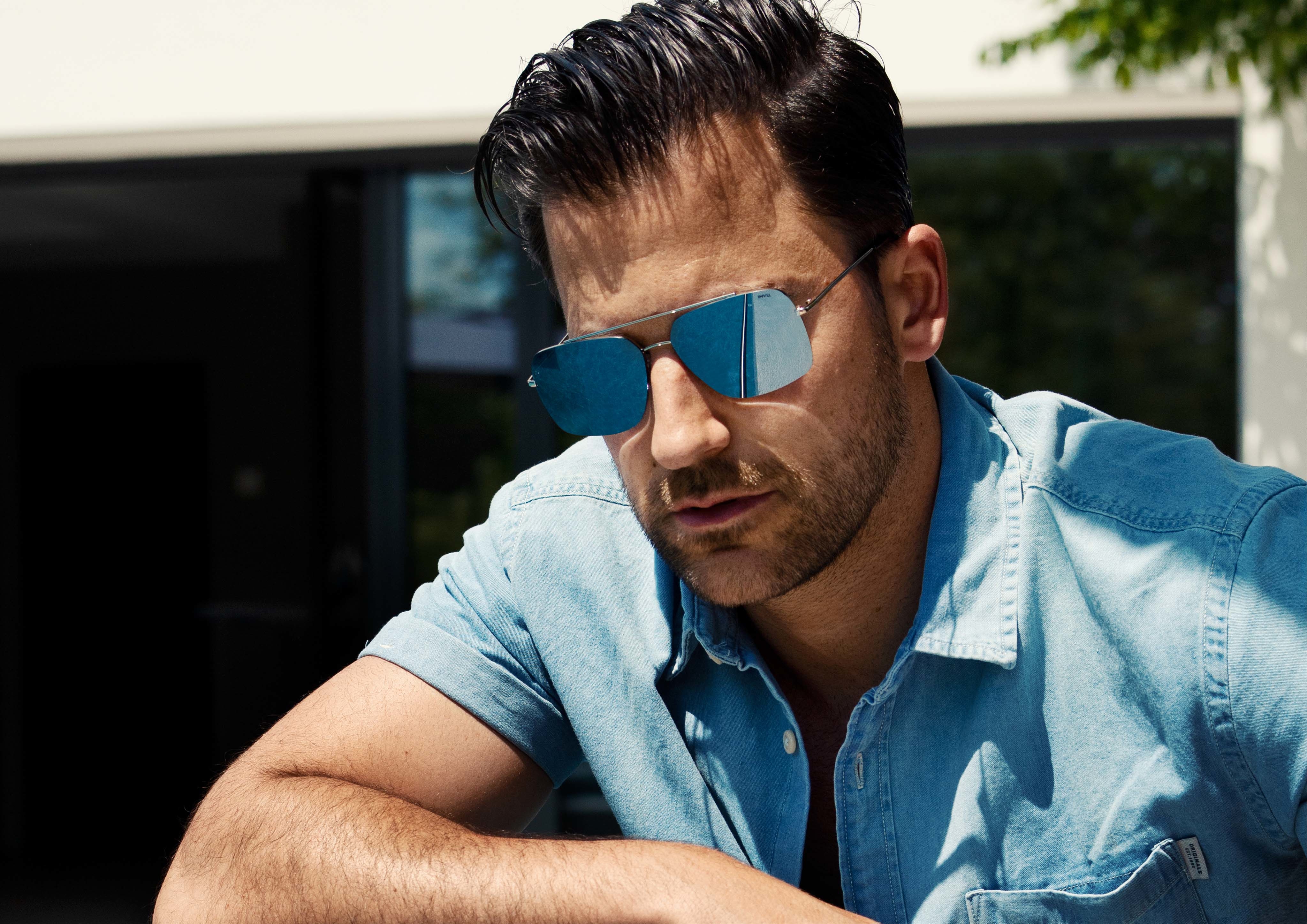 【INVU】瑞士中性時尚偏光太陽眼鏡(銀) P1900B