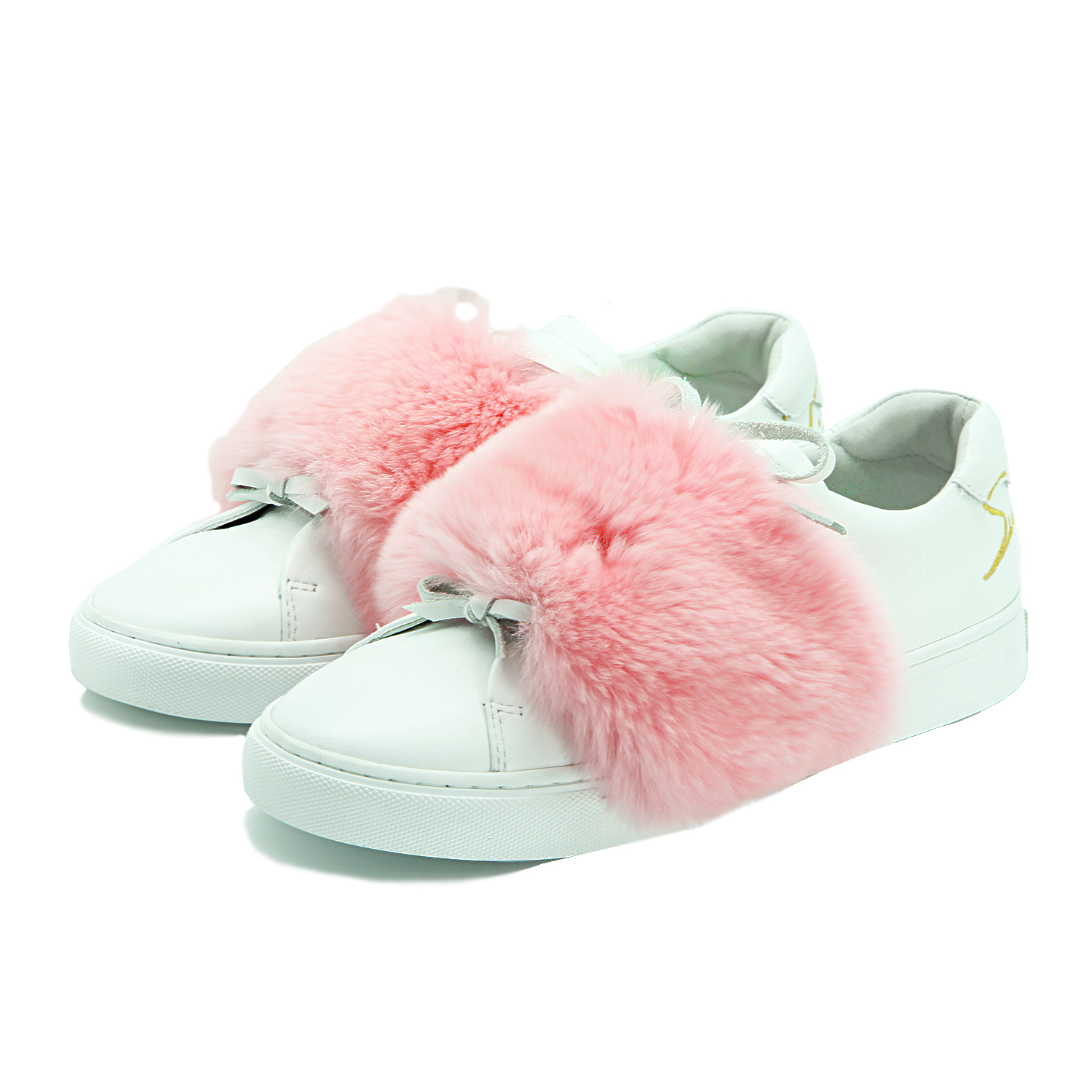 Peony W1074 White Leather Sneakers