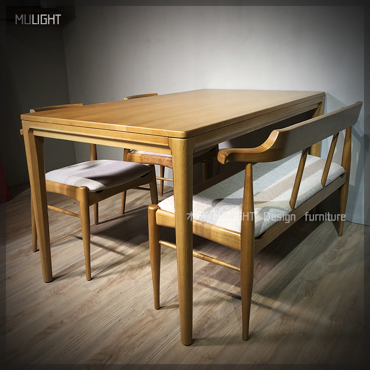 Ash梣木全實木極致四腳餐桌