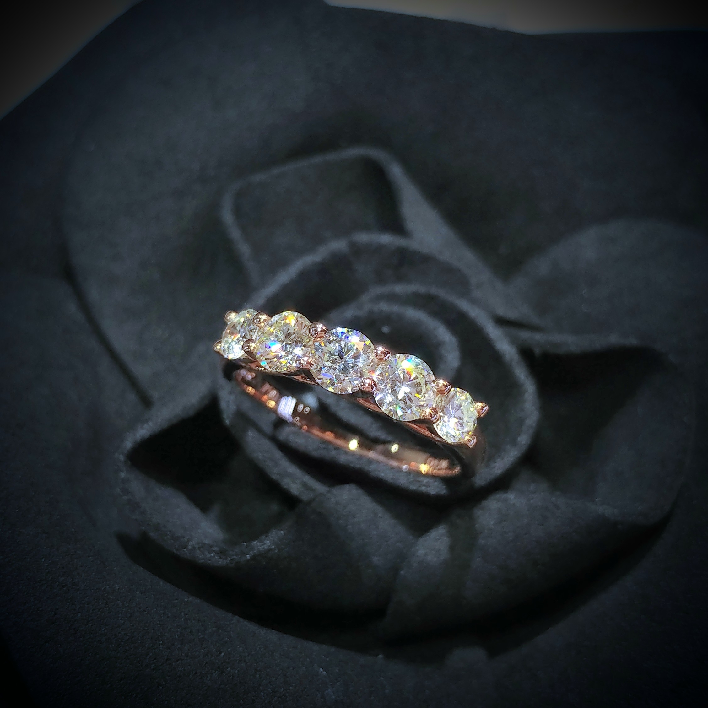 18K Rose Gold 1.06ct Diamond Ring