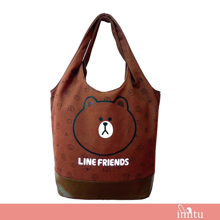 LINE FRIENDS MIT 俏麗袋(咖啡咖)LI555500C