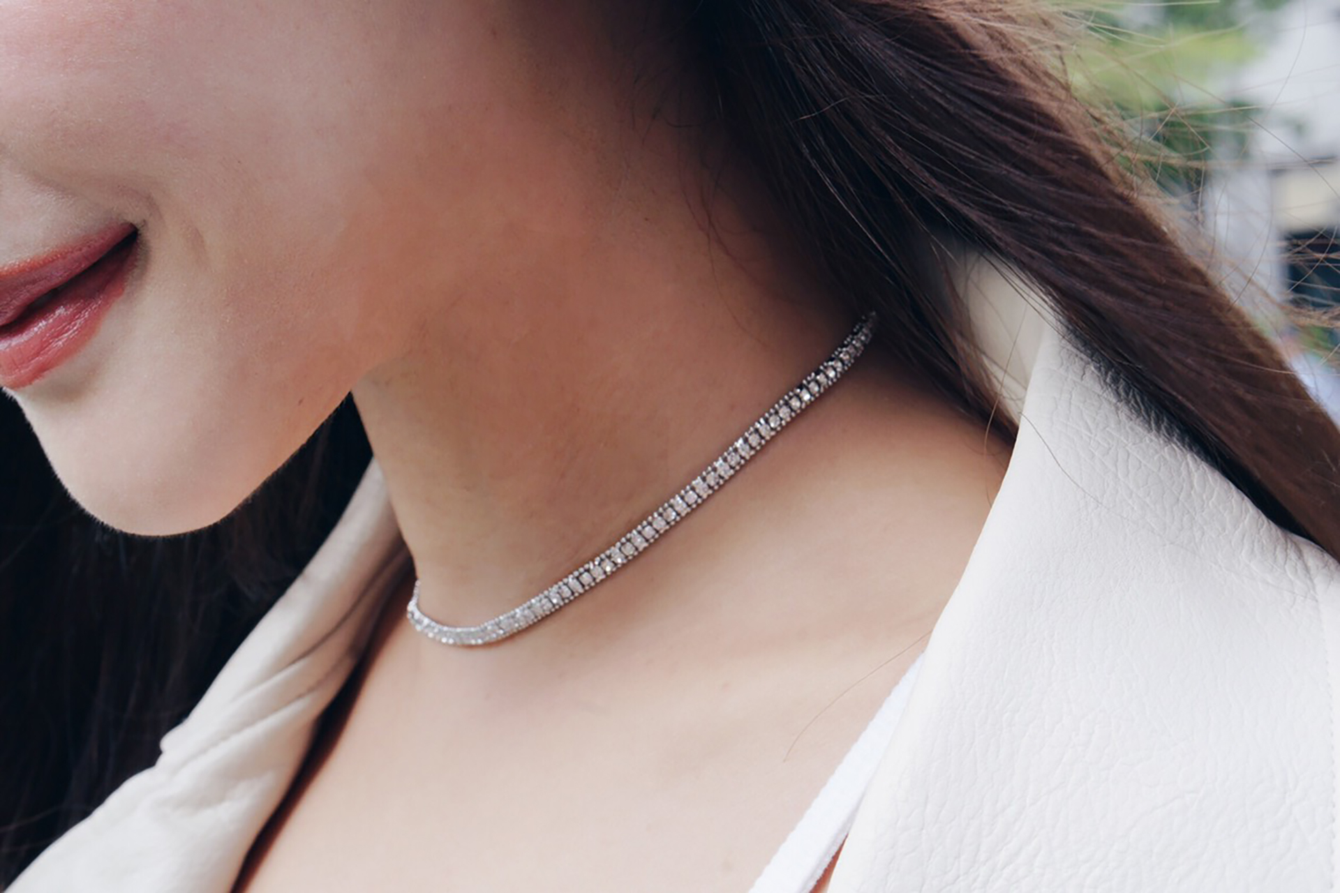 網紅情侶檔森森穿戴 Starlight 星光鋯鑽頸鍊