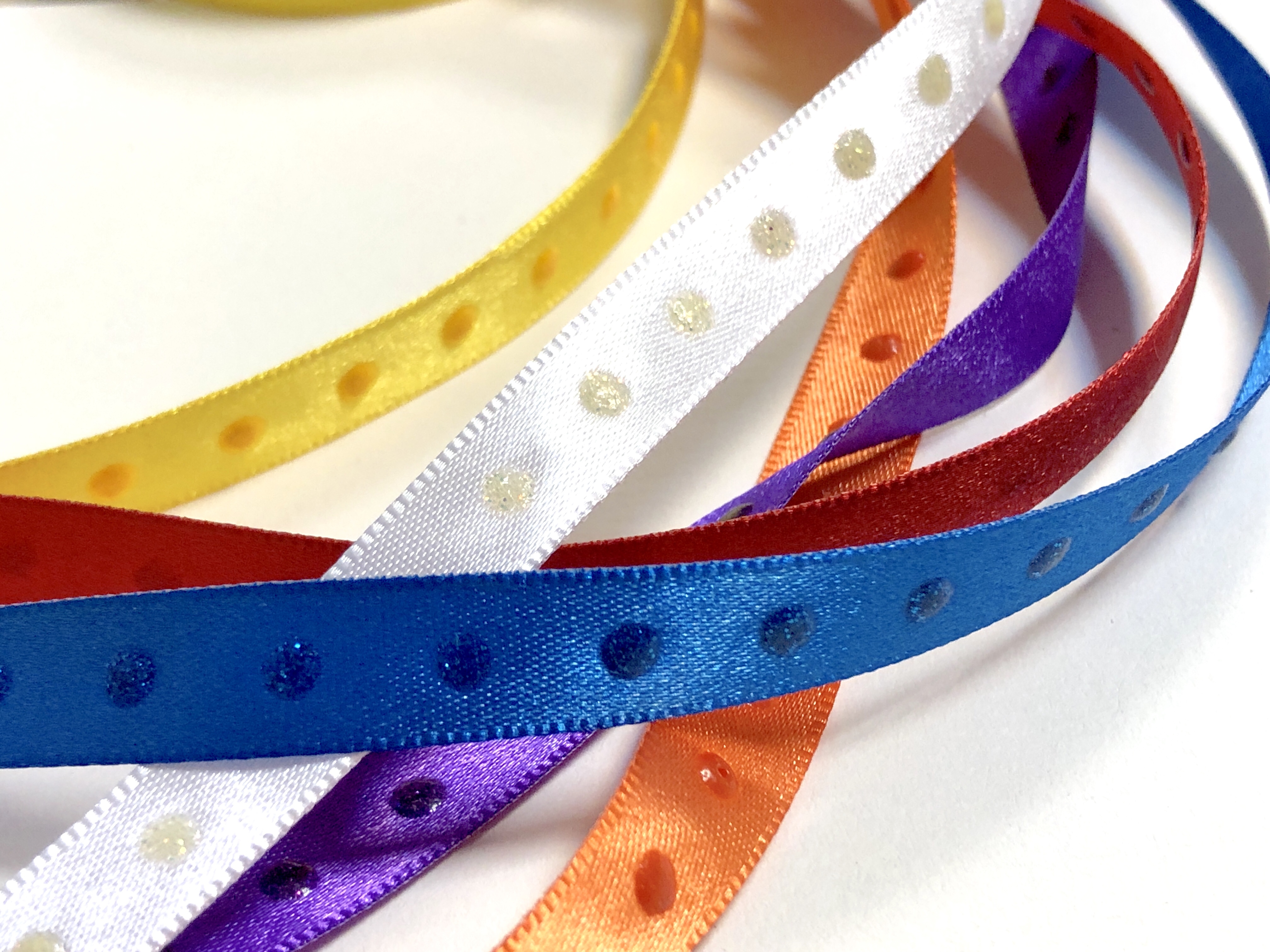 立體單點緞帶/膠印噴蔥5色/Outlet