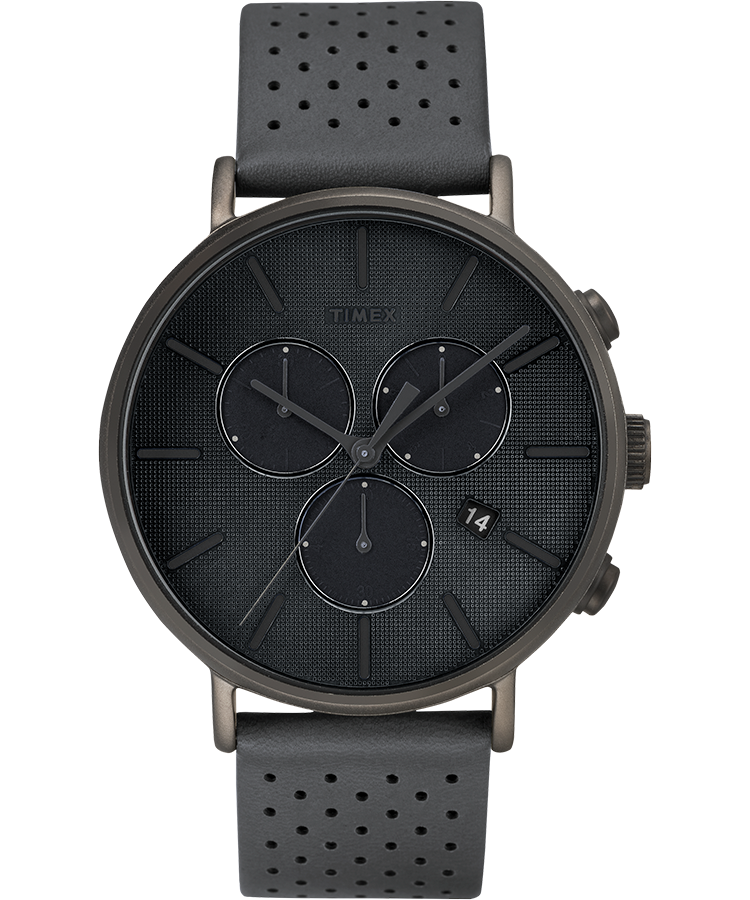 Timex TW2R97800 Fairfield Supernova Chronograph 41mm Leather Strap Watch