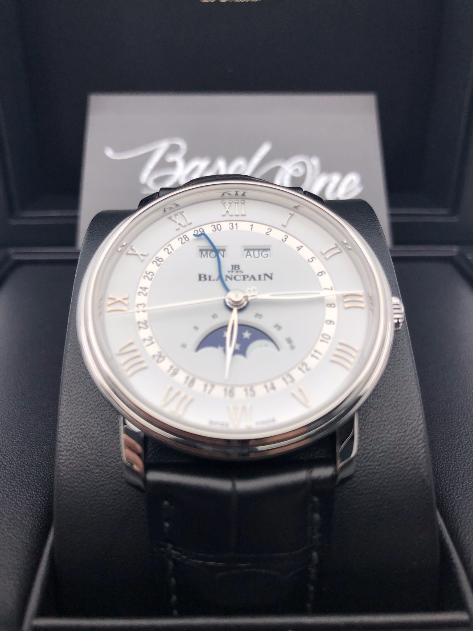 Blancpain FIFTY FATHOMS 6654A 1127 55B white dial moon