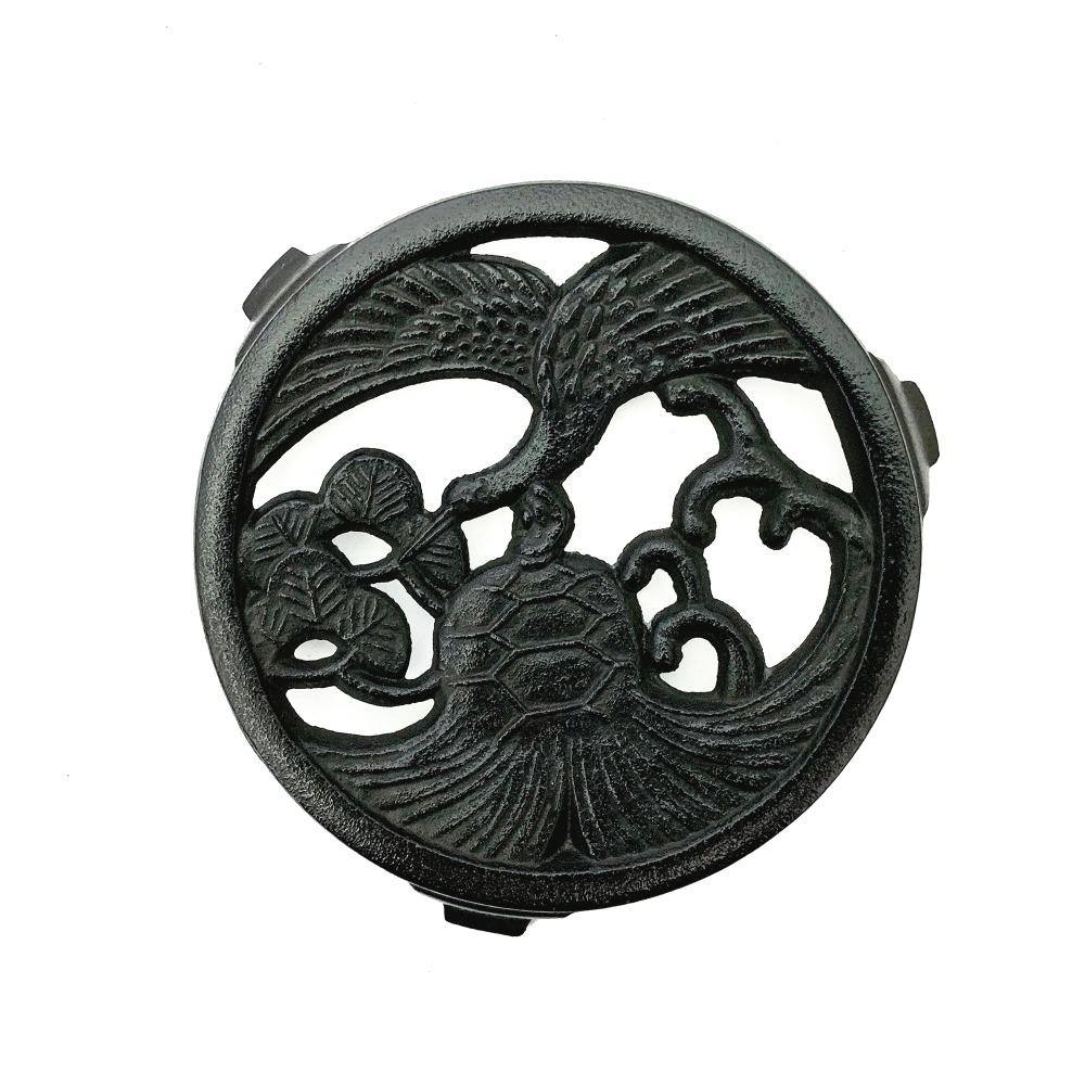 【鳳文堂】龜鶴 鑄鐵壺墊