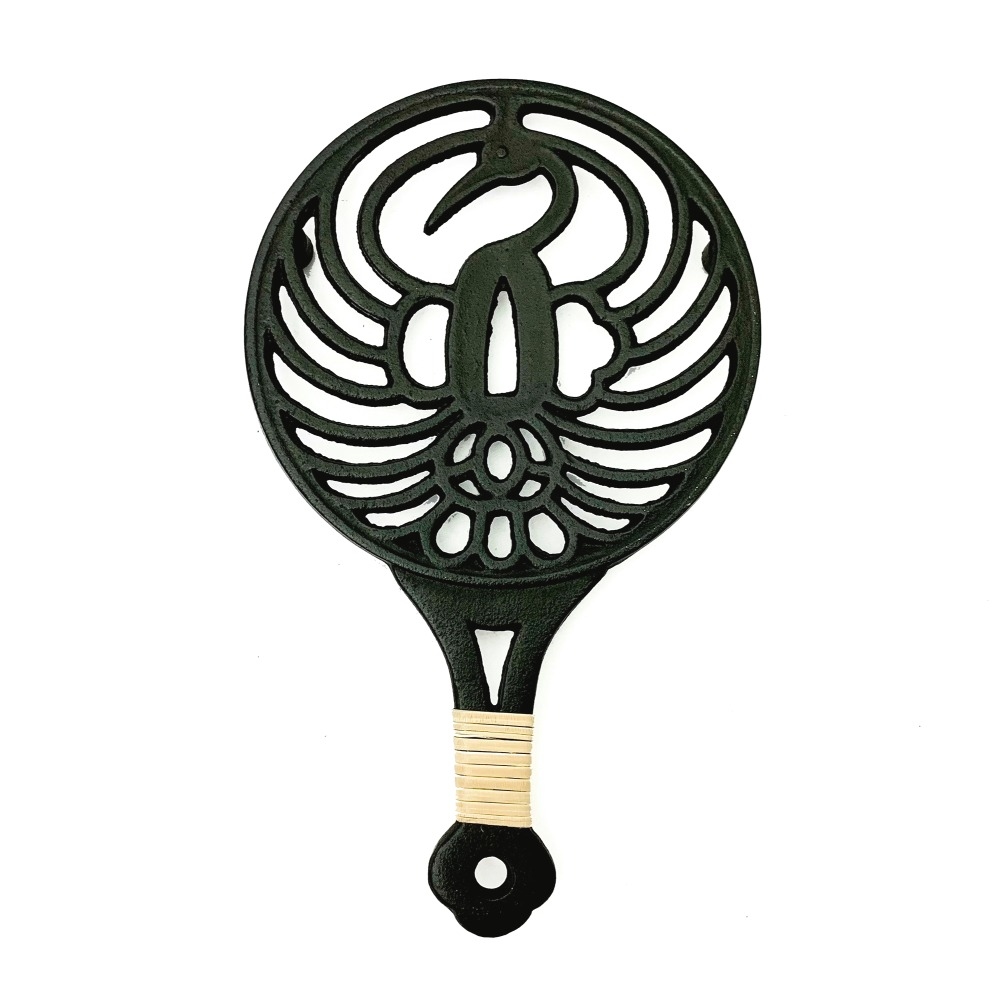 【鳳文堂】飛鶴 長柄鑄鐵壺墊