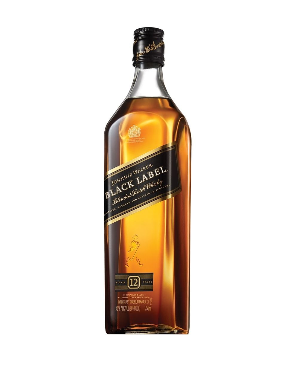 Johnnie Walker 12 Years Black Label Blended Whisky 700mL