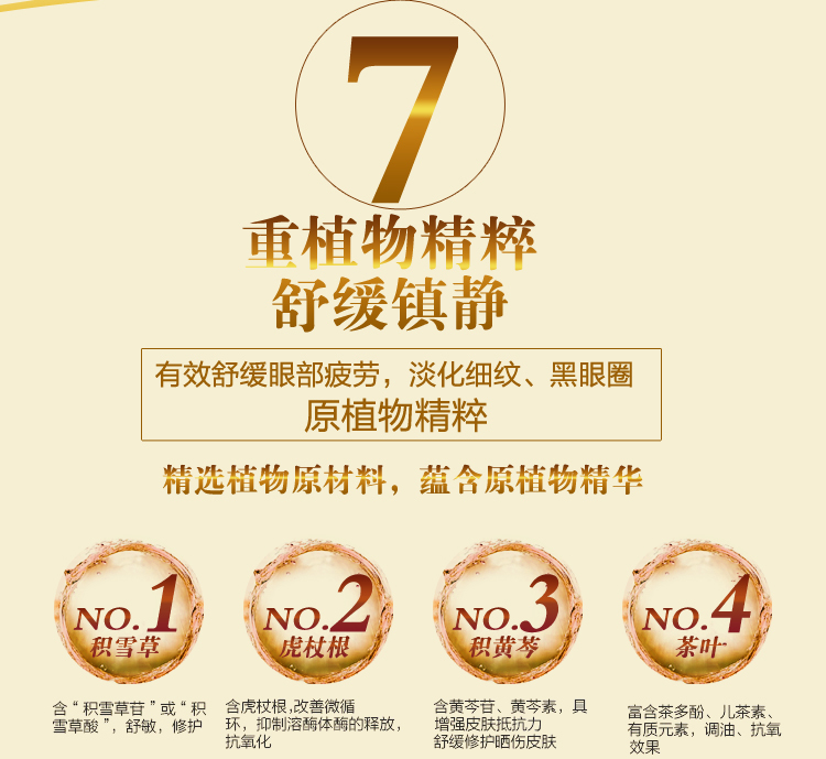 姜力防脫【正品】(7號) 七重植萃潤養舒緩眼貼*姜力香港代理
