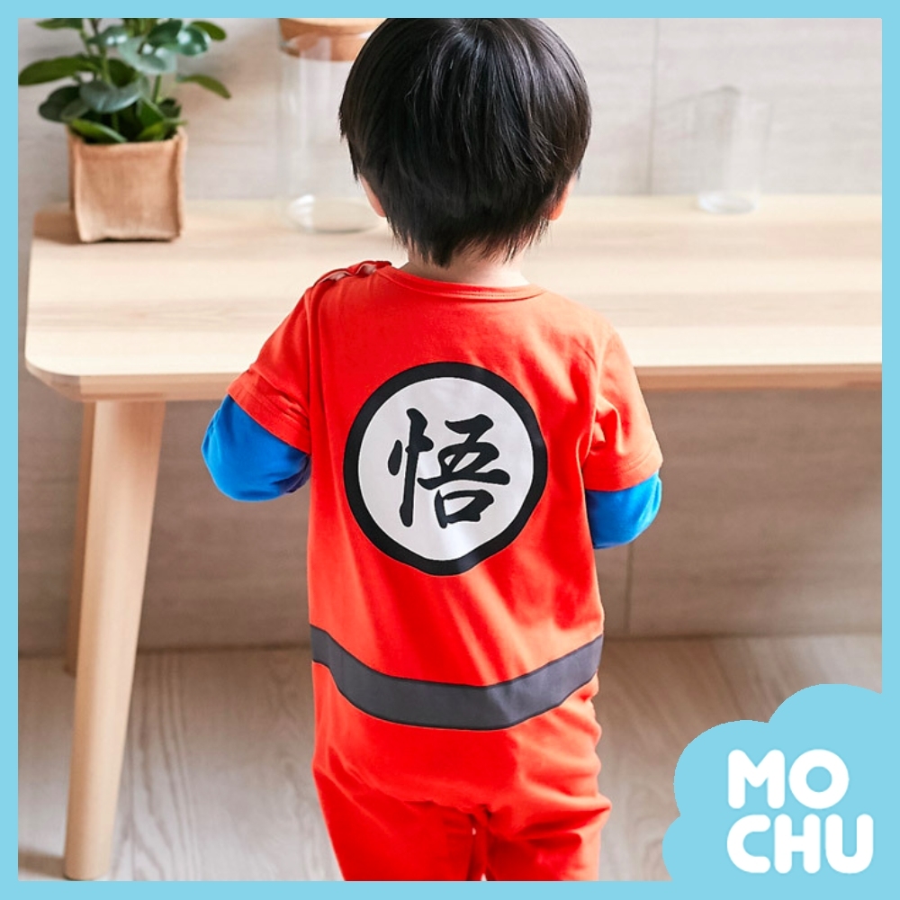 小悟空假兩件拼接長袖包屁衣