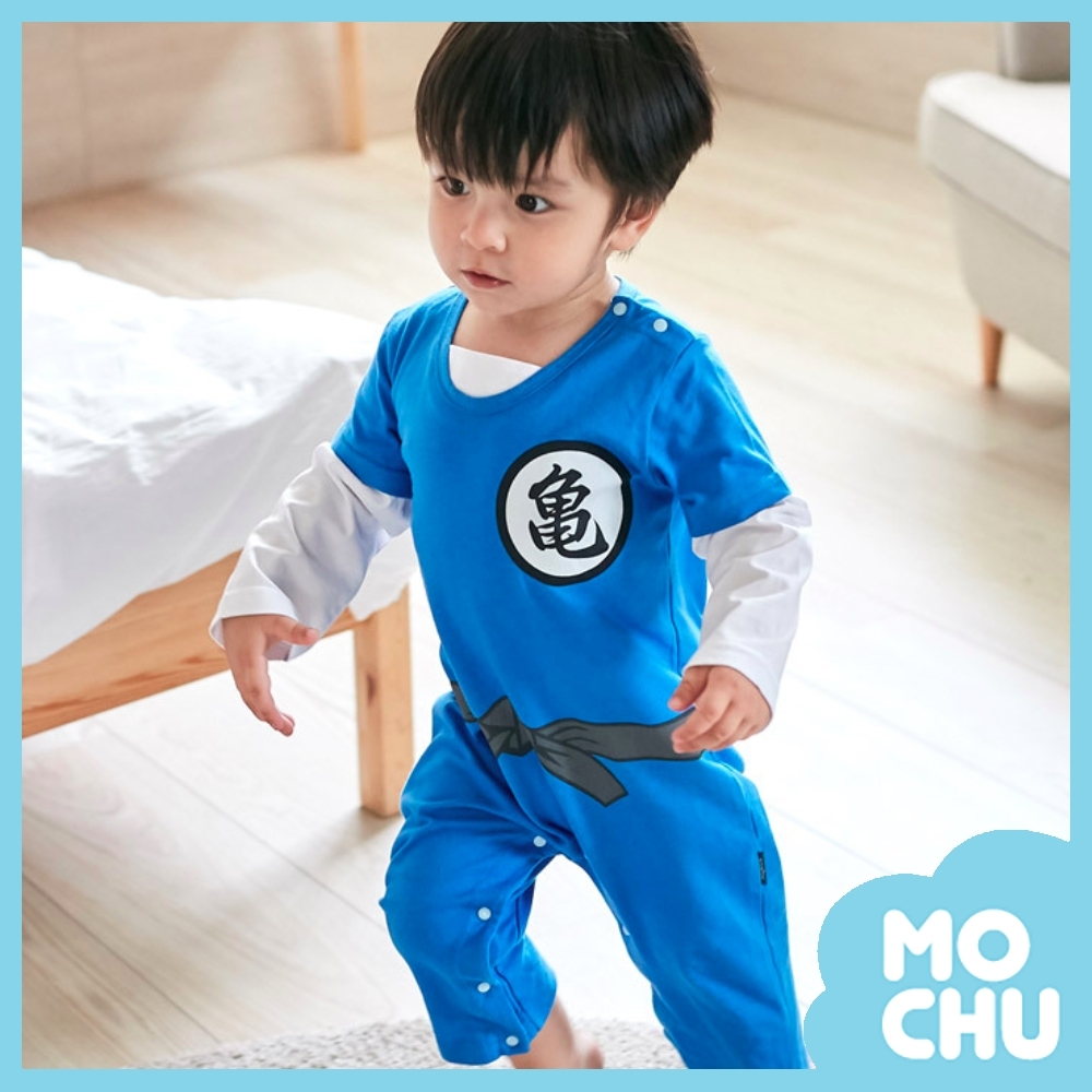 小龜仙人假兩件拼接長袖包屁衣